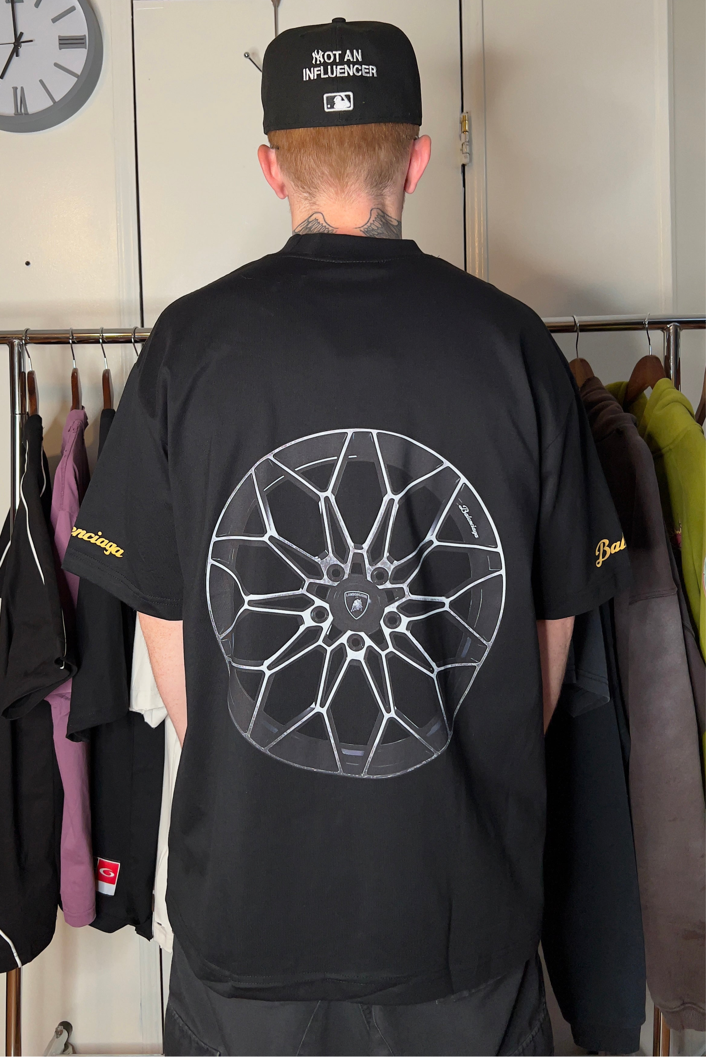 Balenciaga Black Automobili Lamborghini T-Shirt