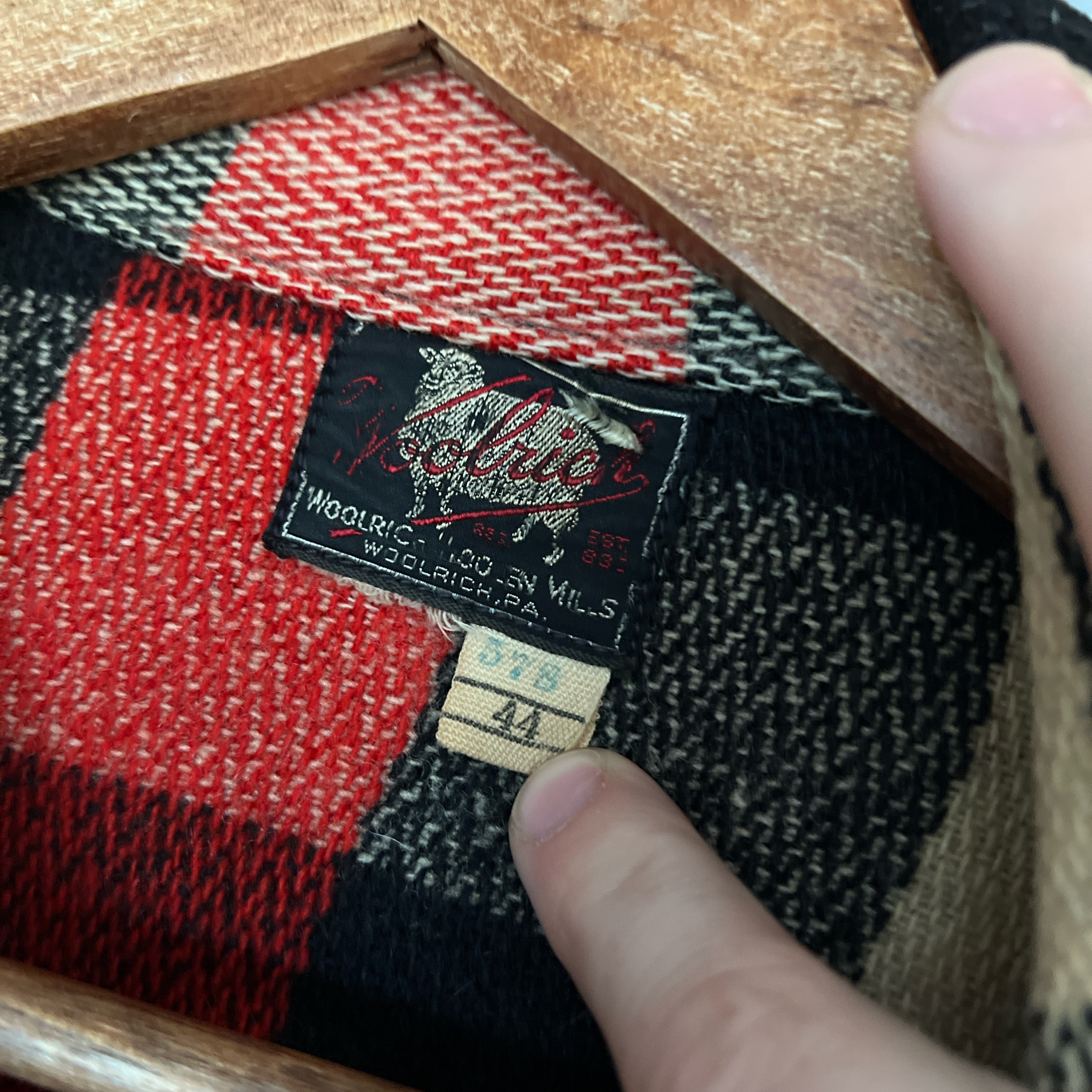 1950’s Woolrich Zip Up Red Flannel Shirt Jacket