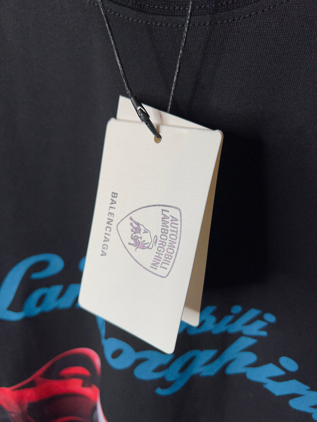 Balenciaga Black Automobili Lamborghini T-Shirt