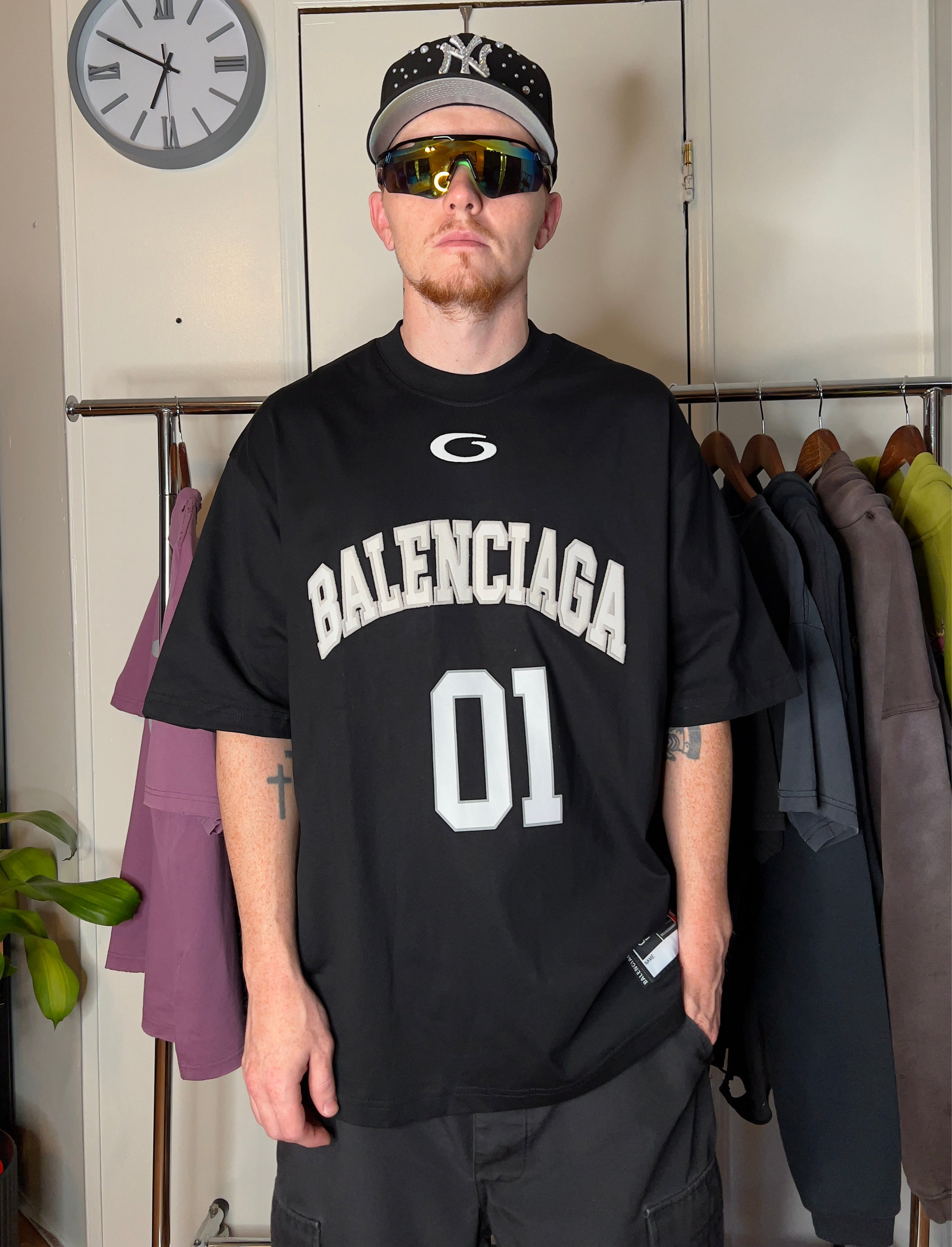Balenciaga Black Basketball Jersey T-Shirt